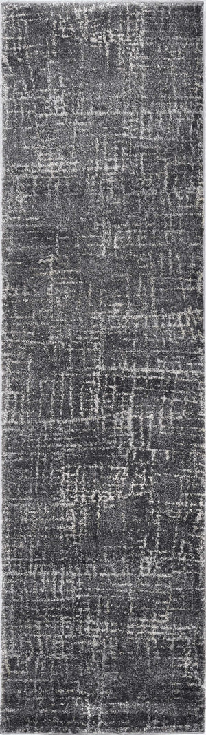 5'x8' Grey Machine Woven Abstract Lines Indoor Area Rug