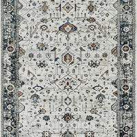 7' Ivory or Grey Polyester Runner Rug