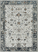 7' Ivory or Grey Polyester Runner Rug