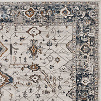 5'x7' Ivory Grey Machine Woven Traditional Indoor Area Rug