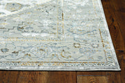 94" X 130" Grey Polyester Rug