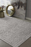 5' x 8' Grey Mosaic Indoor Area Rug