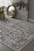 79" X 114" Grey Polyester Rug