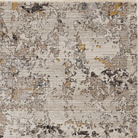 5'x8' Silver Machine Woven Abstract Indoor Area Rug