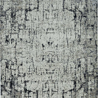 4'x6' Ivory Grey Machine Woven Shrank Abstract Industrial Style Indoor Area Rug