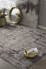 5'x8' Ivory Grey Machine Woven Abstract Indoor Area Rug