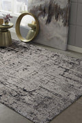 96" X 96" Ivory or Grey Polyester Rug