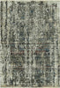 4'x6' Grey Machine Woven Shrank Distressed Traditional Design Indoor Area Rug