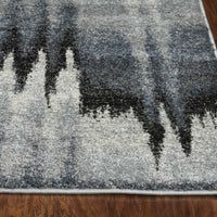 3'x5' Blue Ivory Polypropylene Area Rug