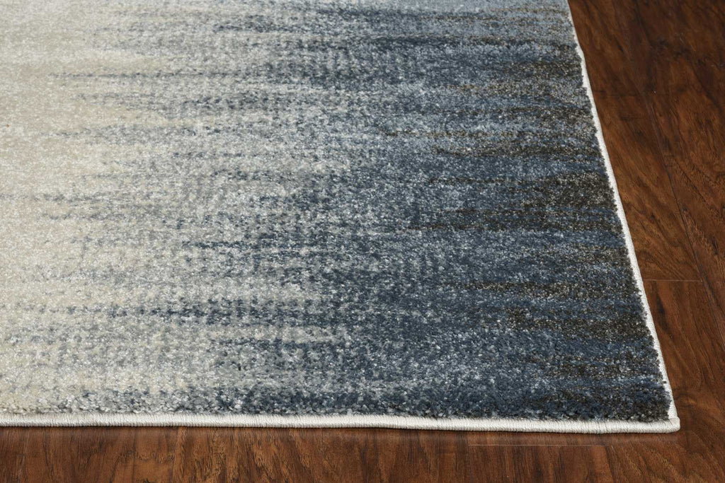 3' x 5' Ivory Blue Gradient Area Rug