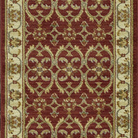 63" X 63" Red or Ivory Polypropylene Rug