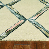 108" X 156" Cream Wool or Viscose Rug