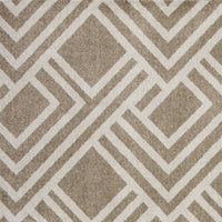 8'x11' Beige Machine Woven UV Treated Geometric Indoor Outdoor Area Rug