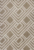 8'x11' Beige Machine Woven UV Treated Geometric Indoor Outdoor Area Rug