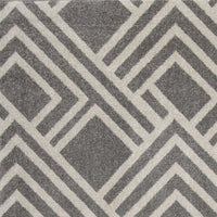 5'x8' Grey Machine Woven UV Treated Geometric Indoor Outdoor Area Rug