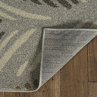 2' x 3' Grey and Beige Waves Accent Rug