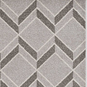 5'x8' Grey Machine Woven UV Treated Herringbone Indoor Outdoor Area Rug