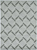 5'x8' Grey Machine Woven UV Treated Herringbone Indoor Outdoor Area Rug