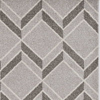 7'x10' Grey Machine Woven UV Treated Herringbone Indoor Outdoor Area Rug