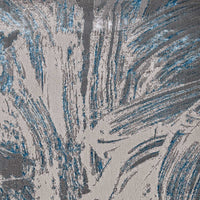 63" X 91" Silver or Blue Polypropylene or Polyester Rug