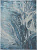 63" X 91" Silver or Blue Polypropylene or Polyester Rug