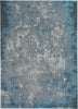 5'x8' Silver Blue Machine Woven Abstract Indoor Area Rug