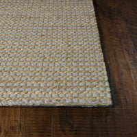 5'x7' Grey Hand Woven Solid Indoor Area Rug