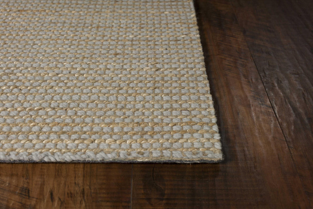 5'x7' Grey Hand Woven Solid Indoor Area Rug