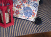 60" X 84" Blue Wool or Jute Rug