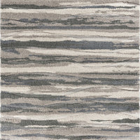 39" X 63" Grey Polypropylene Rug