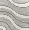 39" X 63" Grey Polypropylene Rug