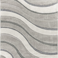 39" X 63" Grey Polypropylene Rug