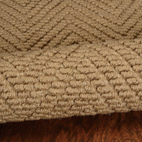 7'x10' Natural Beige Hand Woven Herringbone Jute Indoor Area Rug