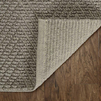 5'x8' Grey Herringbone Hand Woven Jute Indoor Area Rug