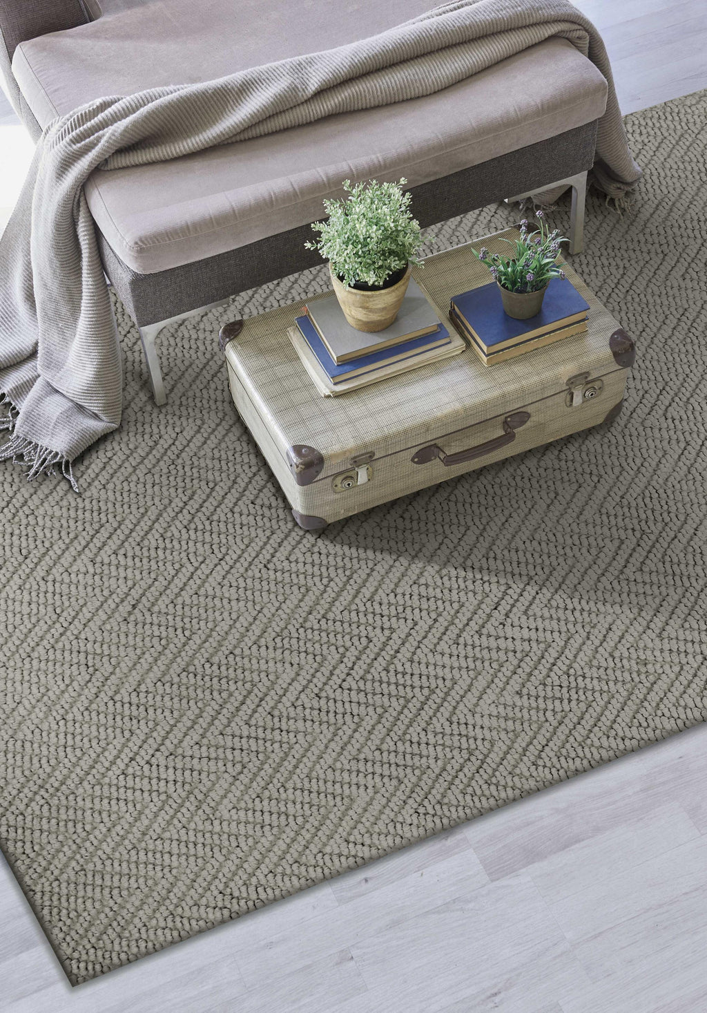 78" X 114" Grey Jute Rug