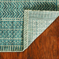 3' x 4' Teal Polypropylene Area Rug