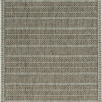 8' x 11' Mocha Geometric Patterns Indoor Area Rug