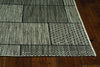 3'x4' Grey Machine Woven UV Treated Geometric Indoor Outdoor Accent Rug