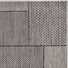 3'x4' Grey Machine Woven UV Treated Geometric Indoor Outdoor Accent Rug