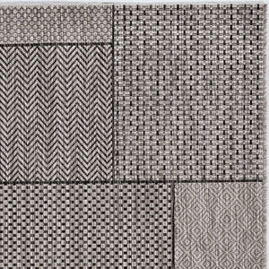 3'x5' Grey Polypropylene Area Rug