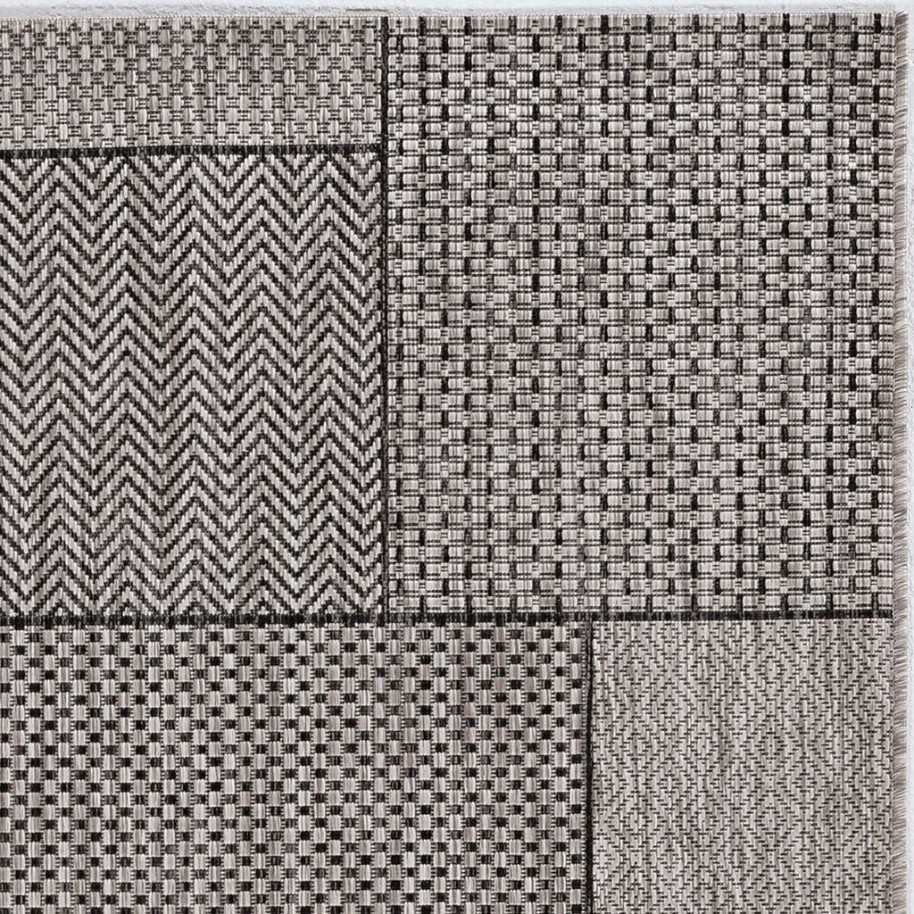 5' x 8' Grey Geometric Patterns Area Rug