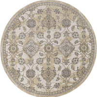 2' x 3' Ivory Sand Vintage Wool Accent Rug