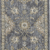 63" X 91" Slate Grey Wool Rug