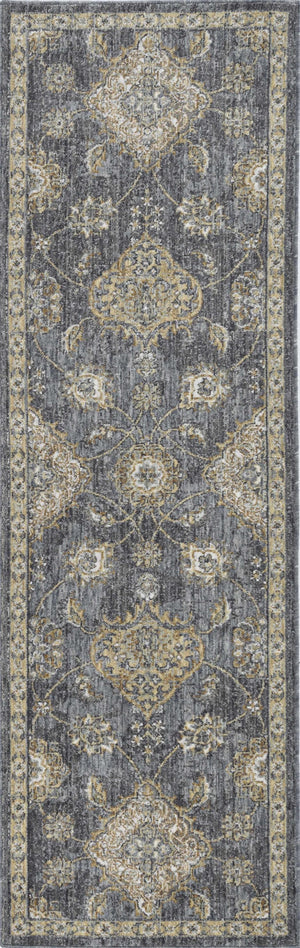 63" X 91" Slate Grey Wool Rug