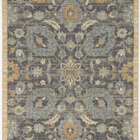 8' Taupe Machine Woven Vintage Traditional Indoor Runner Rug