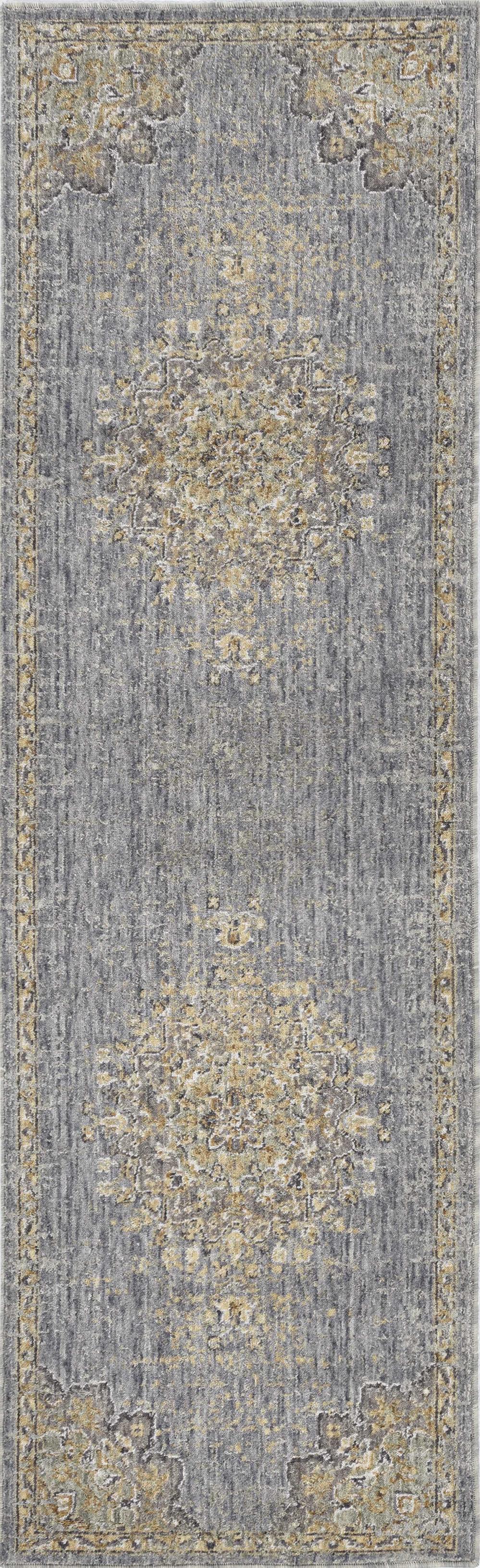 63" X 91" Slate Grey Wool Rug