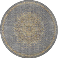 63" X 91" Slate Grey Wool Rug