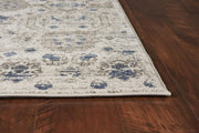 5'x8' Ivory Machine Woven Geometric Floral Indoor Area Rug