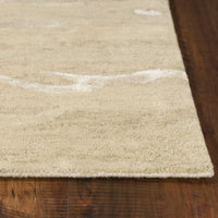 60" X 84" Beige Wool or Viscose Rug