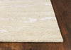 3'x5' Ivory Industrial Style Hand Tufted Wool With Viscose Highlights Indoor Area Rug